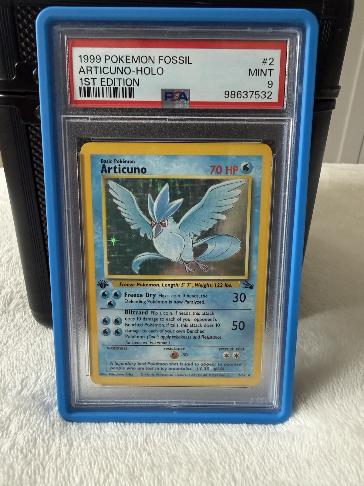 Pokémon TCG Articuno 2/62 Fossil Holo 1st Edition PSA 9 EN 1999