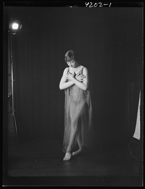 Photo:Miss Eugenie 1923 Studio Portrait Woman Dress