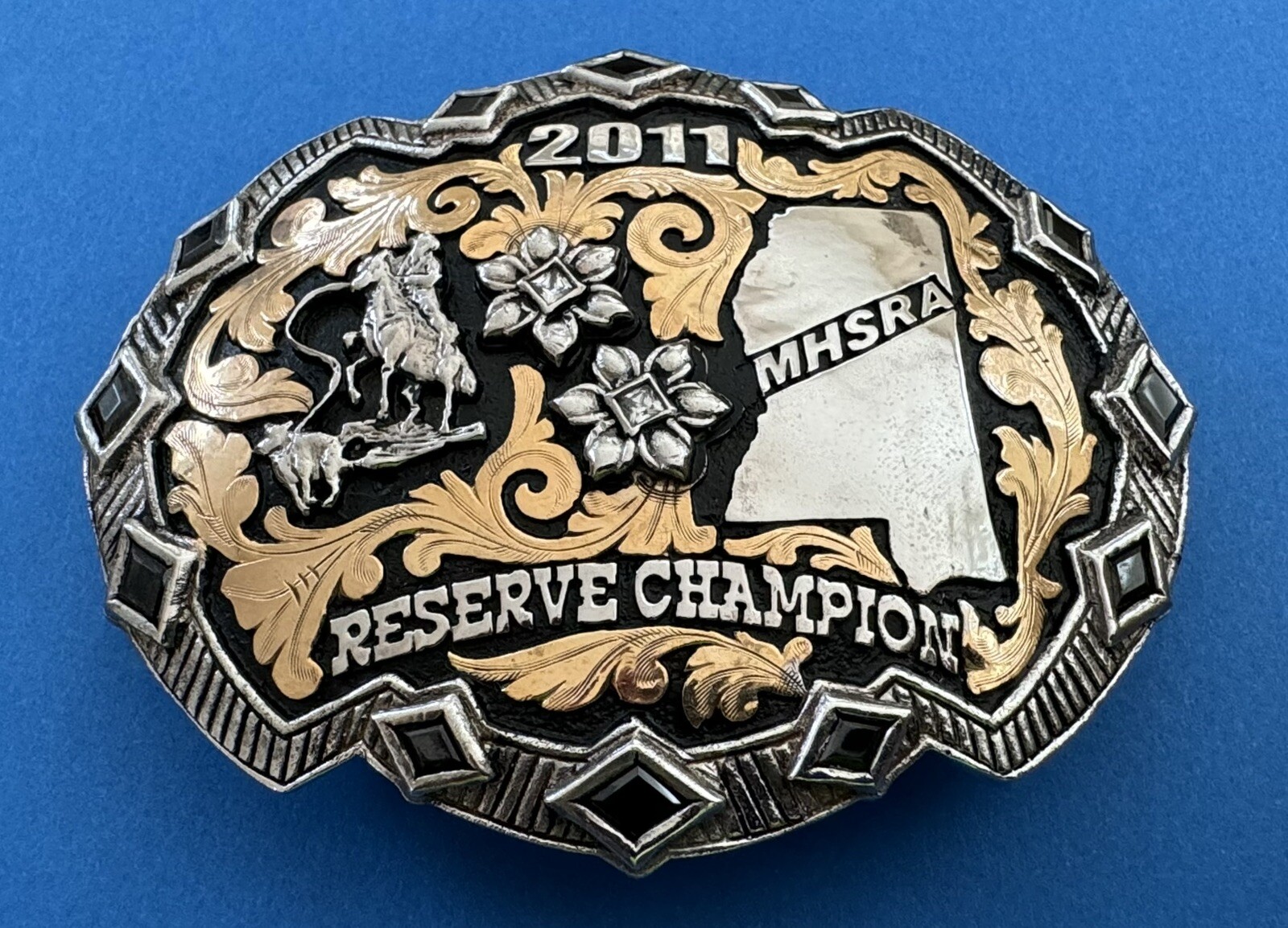 Vintage Gem 2011 Mississippi HS Rodeo Reserve Champion Berg Trophy Belt Buckle