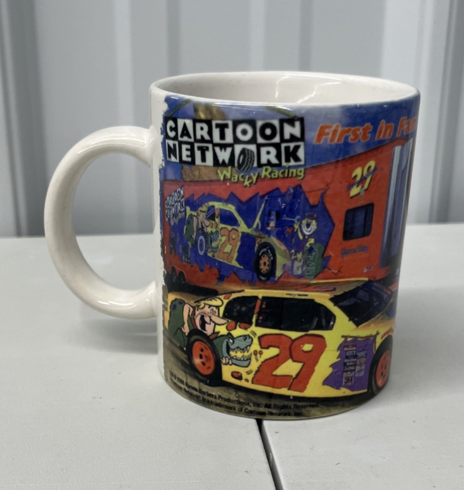 Cartoon Network Wacky Racing Coffee Mug NASCAR #29 Steve Grissom batch 96-065-22