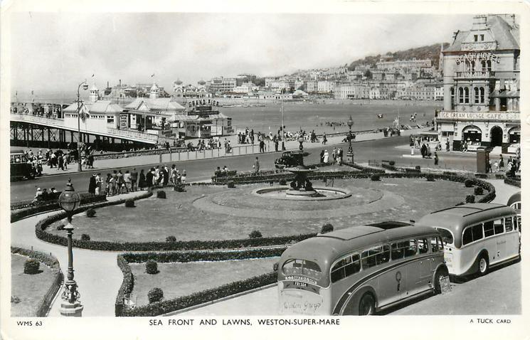 Weston-Super-Mare Wiltshire Sea Front And Lawns England OLD PHOTO