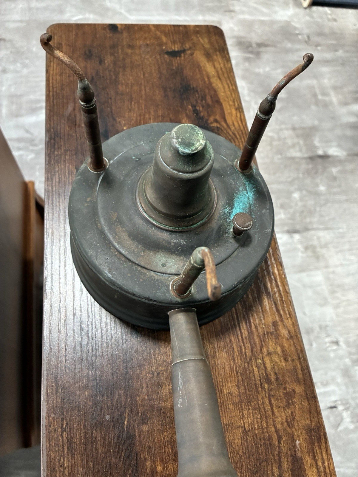 French Antique Portable Camp Stove/liquid Fuel Burner.19th/20th. Copper W/Patina