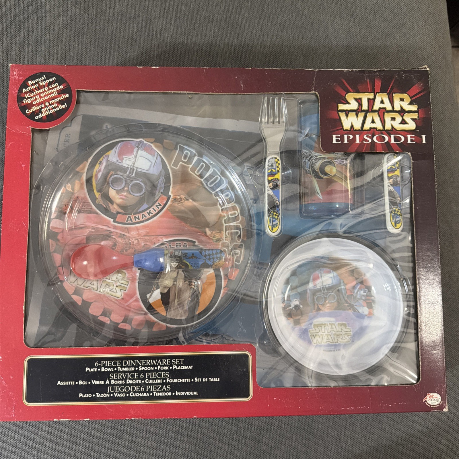 Vintage 1999 Star Wars Episode 1 6 Piece Dinnerware Set - Shop Stock Room Find