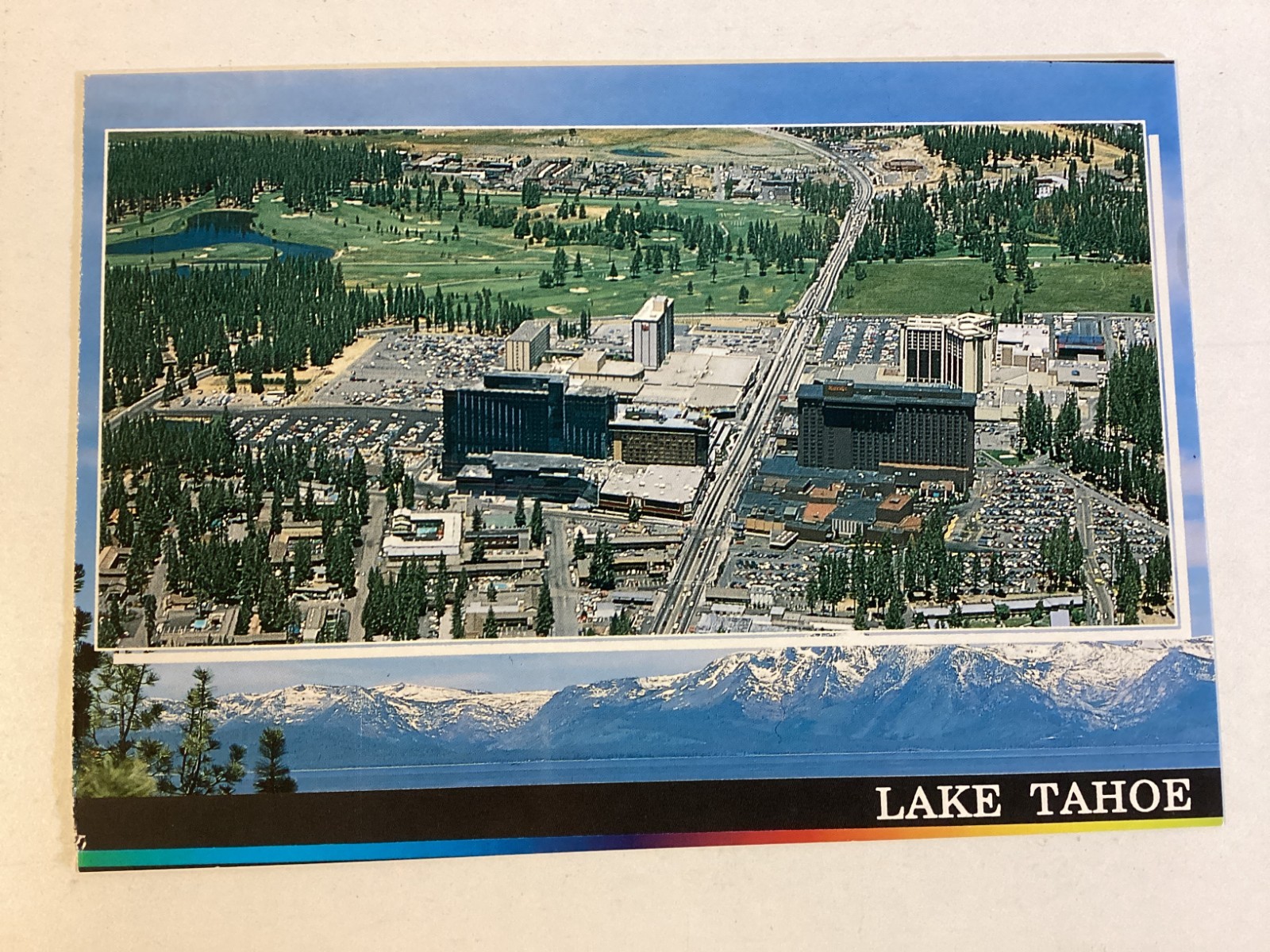 Stateline South Lake Tahoe Postcard 1989 Unposted