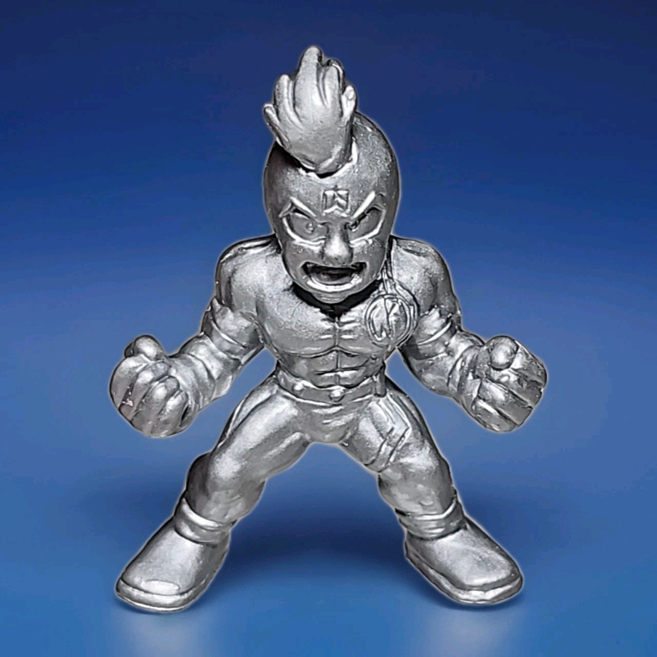 Vintage Ultra Rare 2002 Ultimate Muscle Kinnikuman Silver Original MiniFigurine