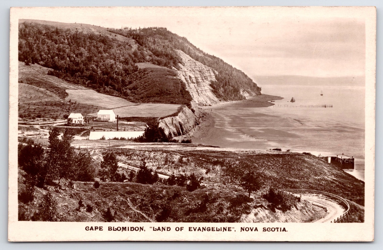 RPPC Cape Blomidon Land of Evangeline Nova Scotia Canada Postcard
