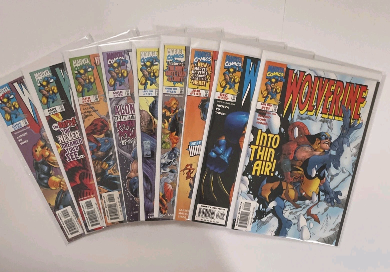 Wolverine 131 132 133 134 135 136 137 138 139 Lot NM Marvel 1998
