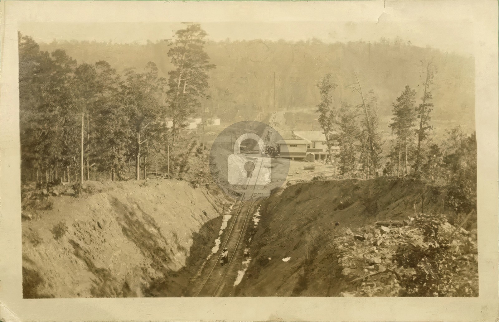 1908 Graysonia AR Arkansas Railway RPPC Photo Postcard COPY