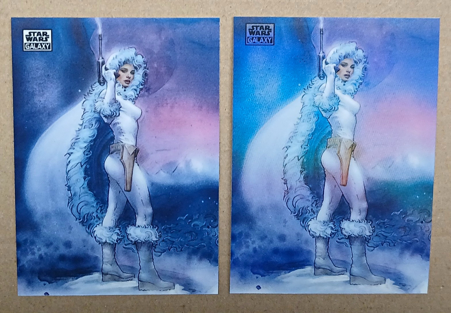 Topps 2021 Star Wars Galaxy #69 A Chilly Reception Lot Refractor And Base🔥🔥🔥