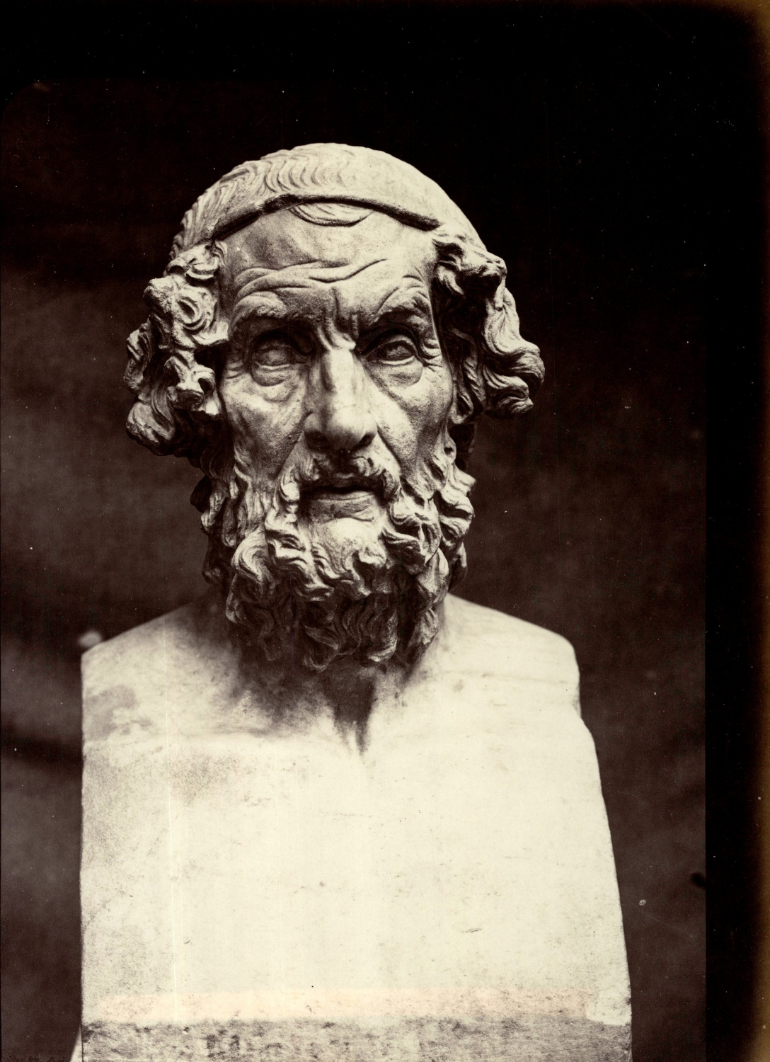 William Axon Mansell, British Museum, Italy, Marble Bust of Homer Vintage Album
