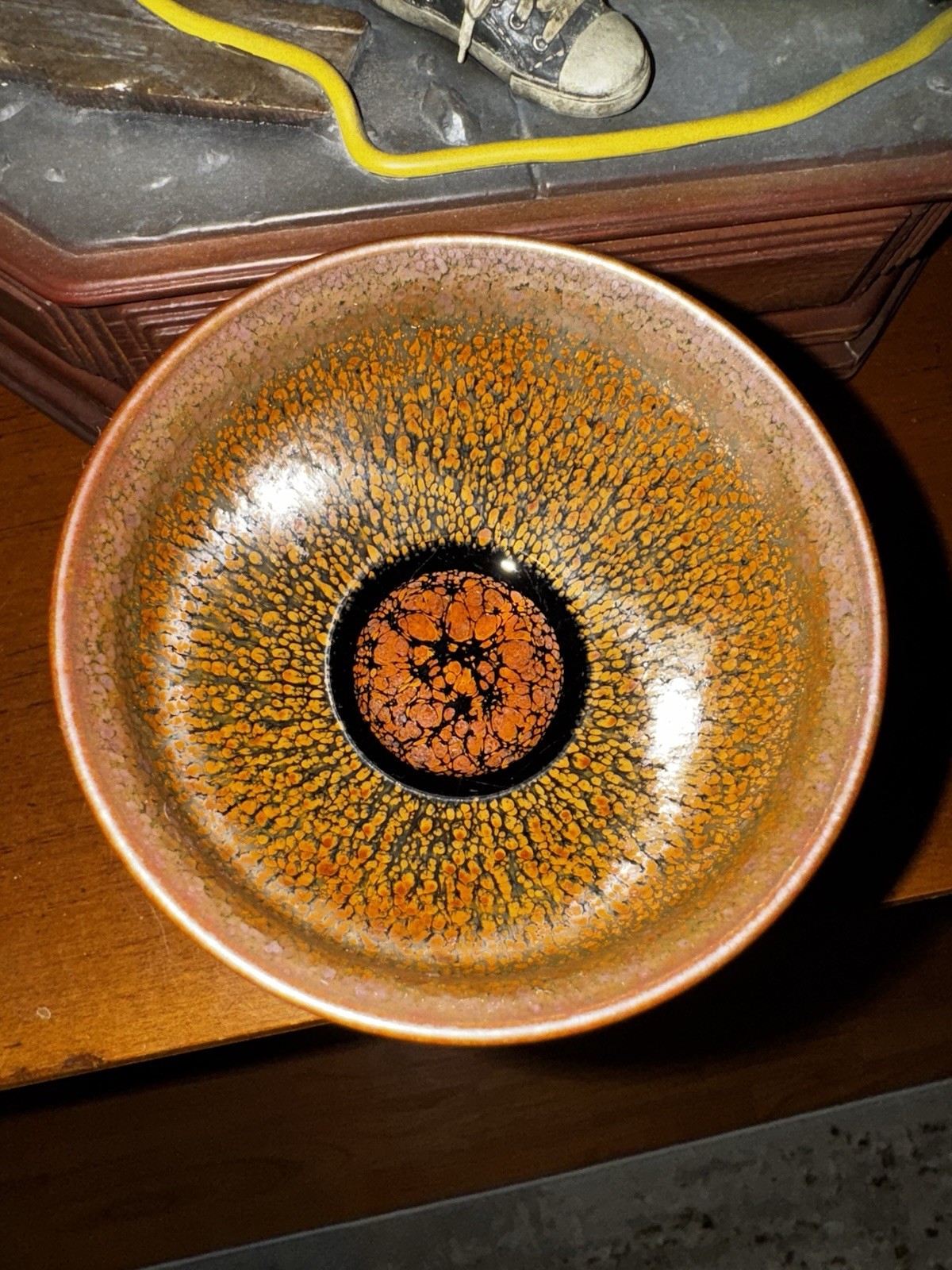 Authentic Jianzhan Tea Cup “Dragon on Mars” - Hand Carved