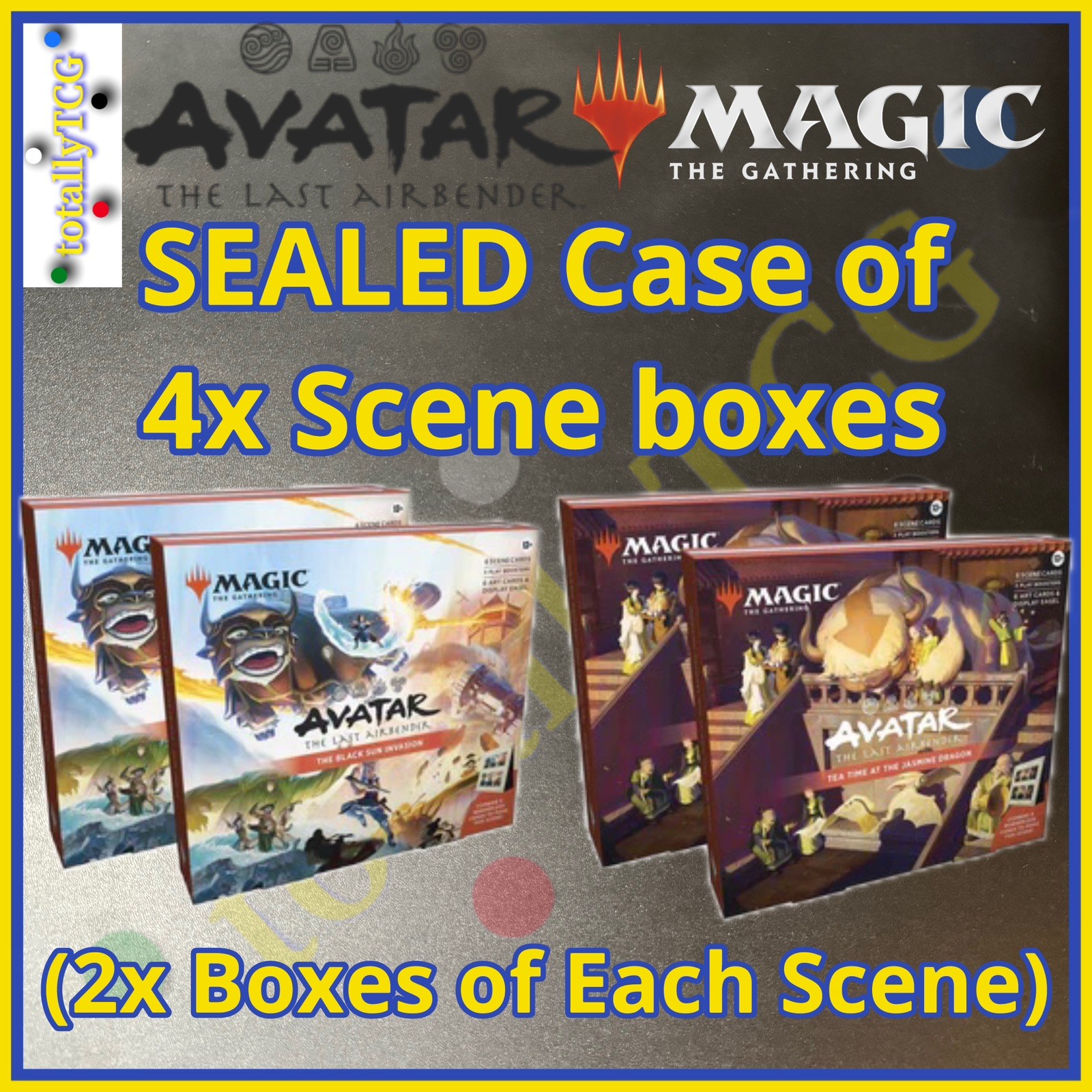 MTG Avatar The Last Airbender Case of 4x Scene Boxes (2x Each Art)