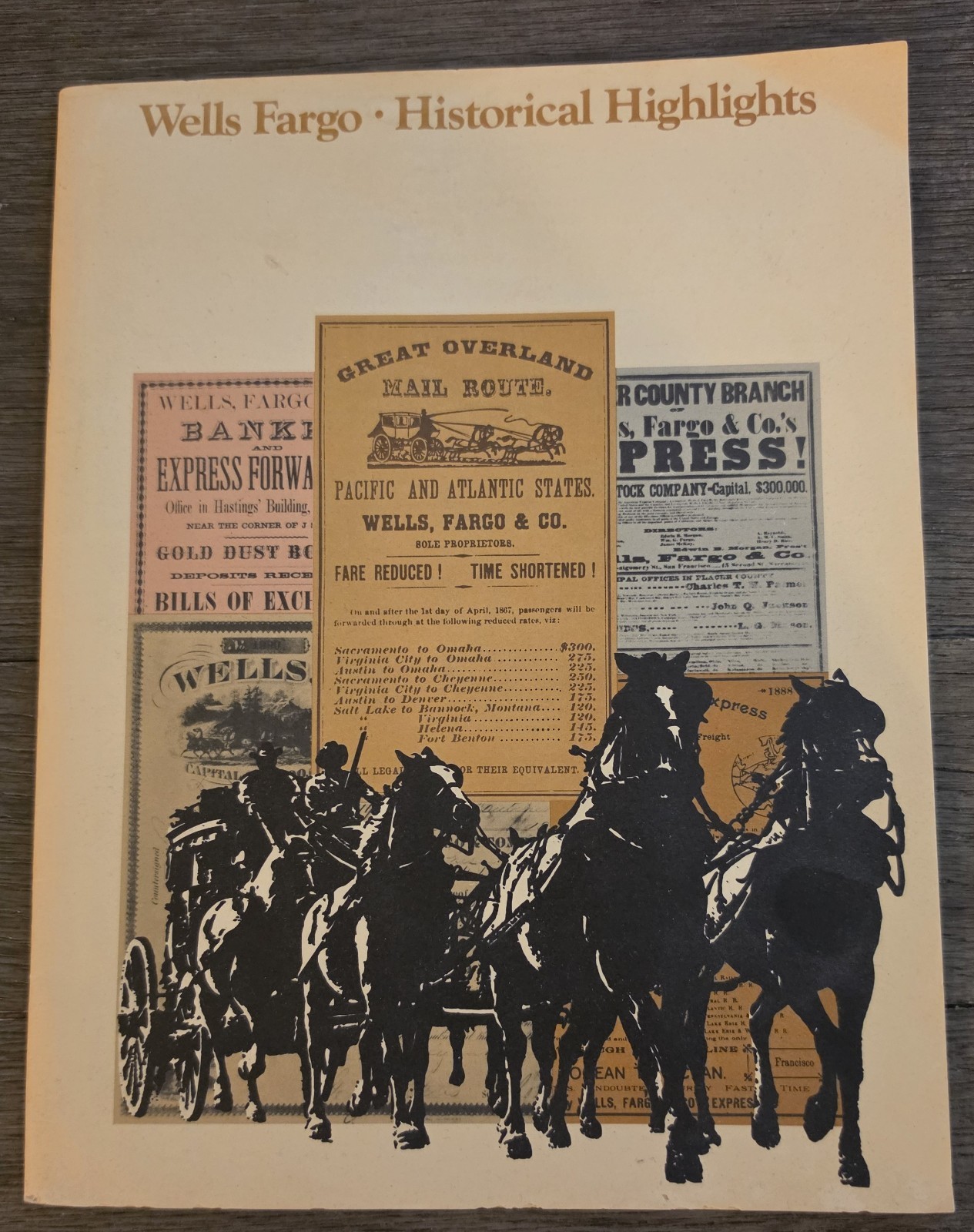 Vintage Wells Fargo Historical Highlights Brochure Portfolio Epic Stagecoach...
