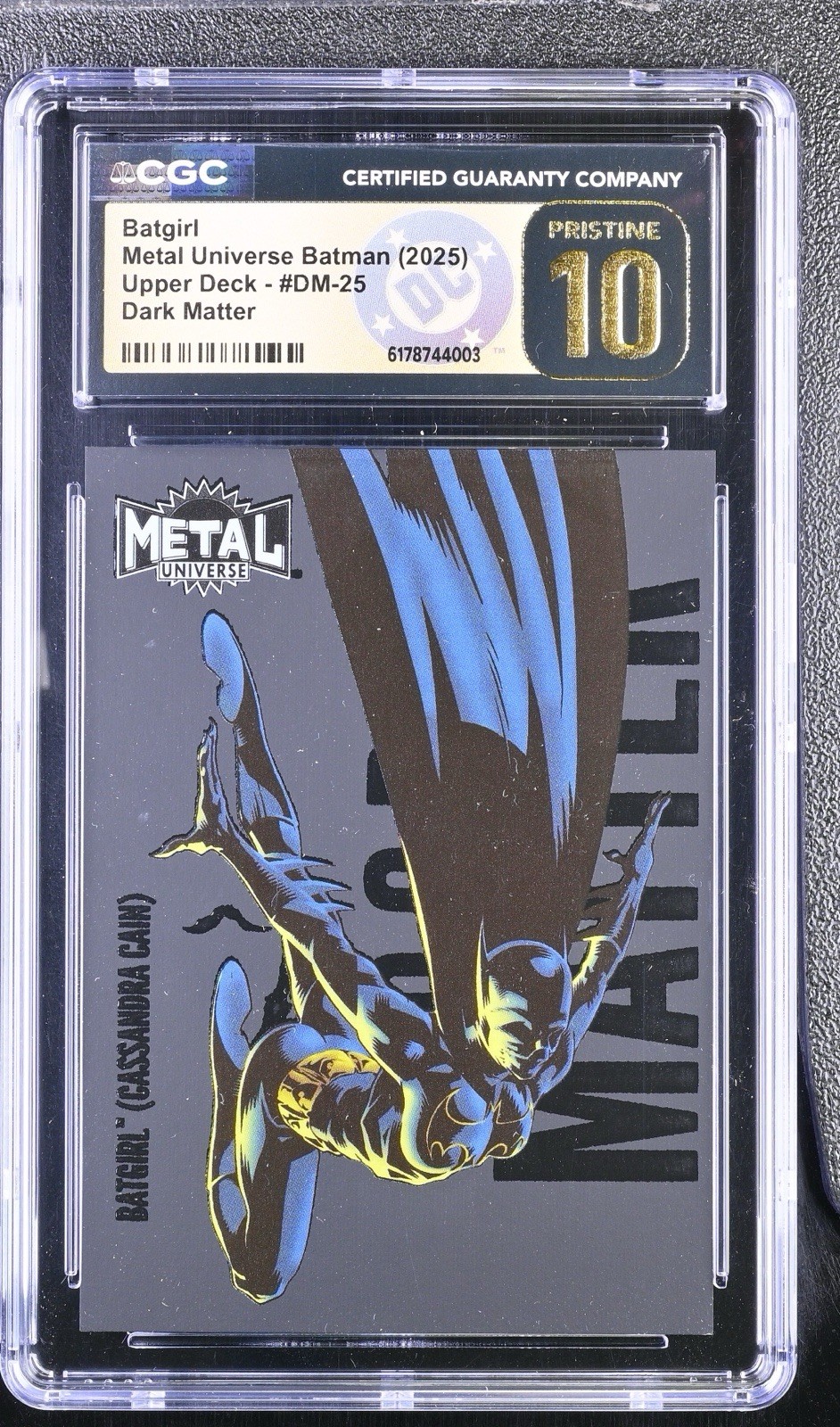 2025 Skybox Metal Universe Batman Dark Matter Batgirl #DM-25 CGC Pristine 10