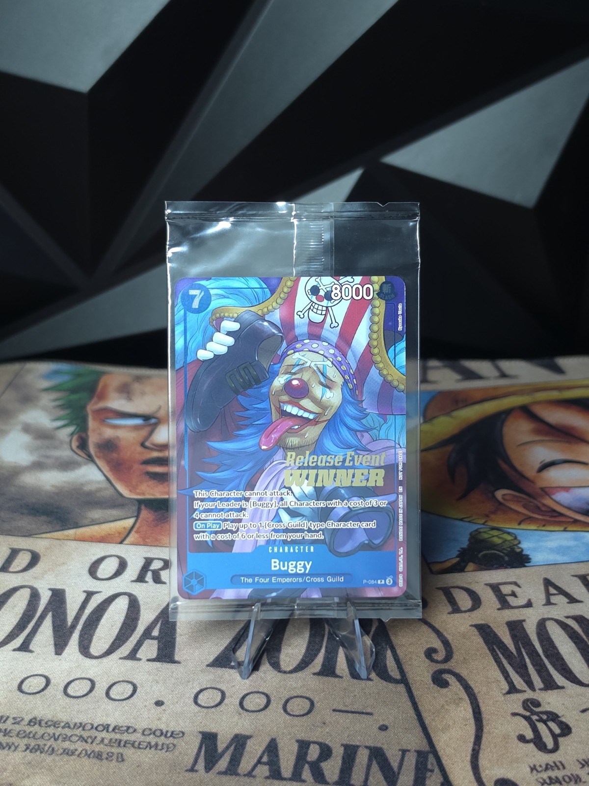 One Piece TCG Buggy Release RARE SEALED Event Winner P-084 Promo English Foil MT