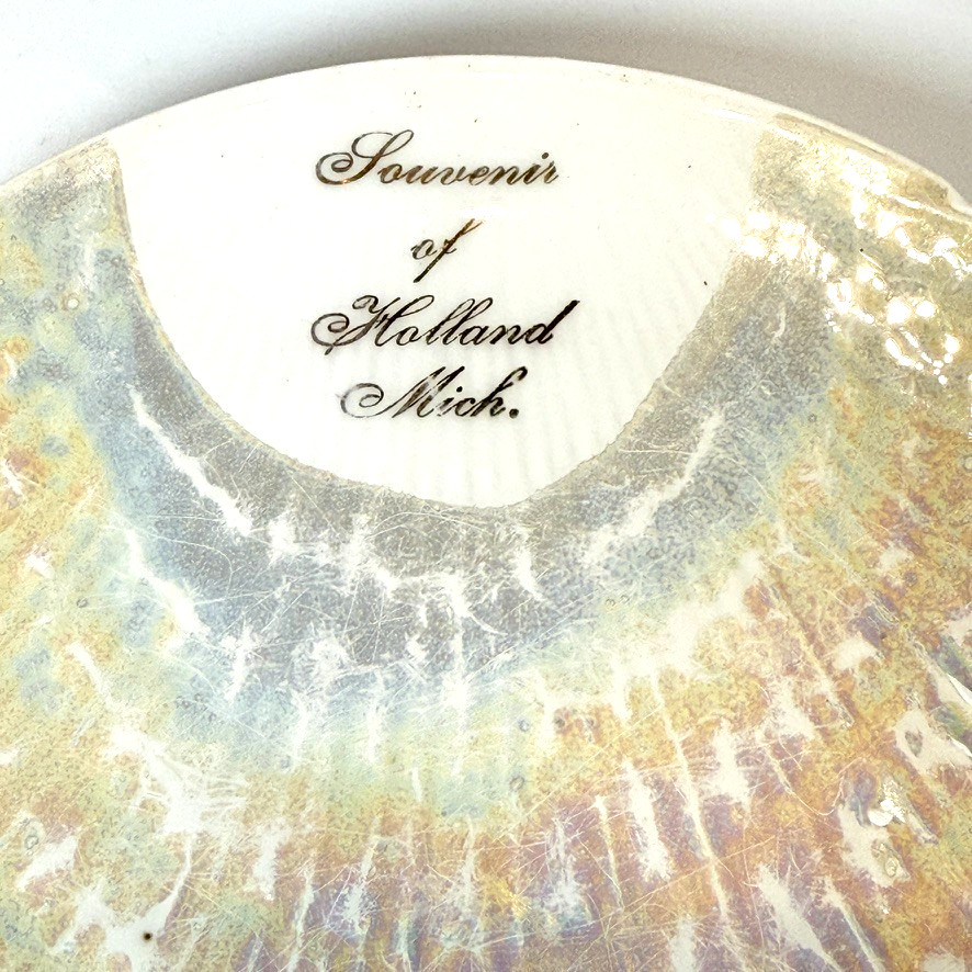 HOLLAND MI MICHIGAN Antique Souvenir China TRINKET DISH PLATE