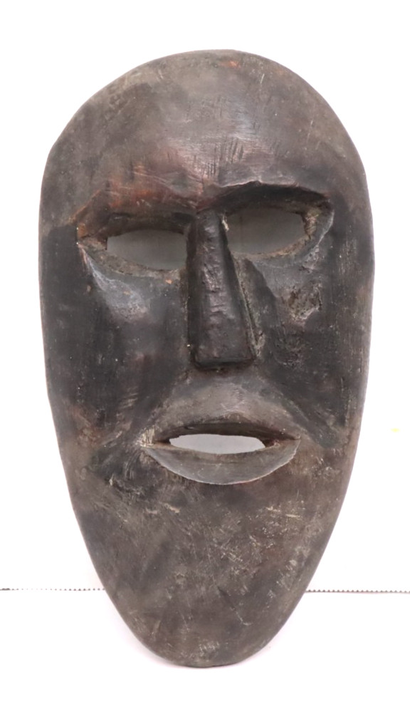 Rare ANTIQUE Tibetan Nepal Himalayan Carved Wooden Shaman\'s Mask Ritual 9.5\
