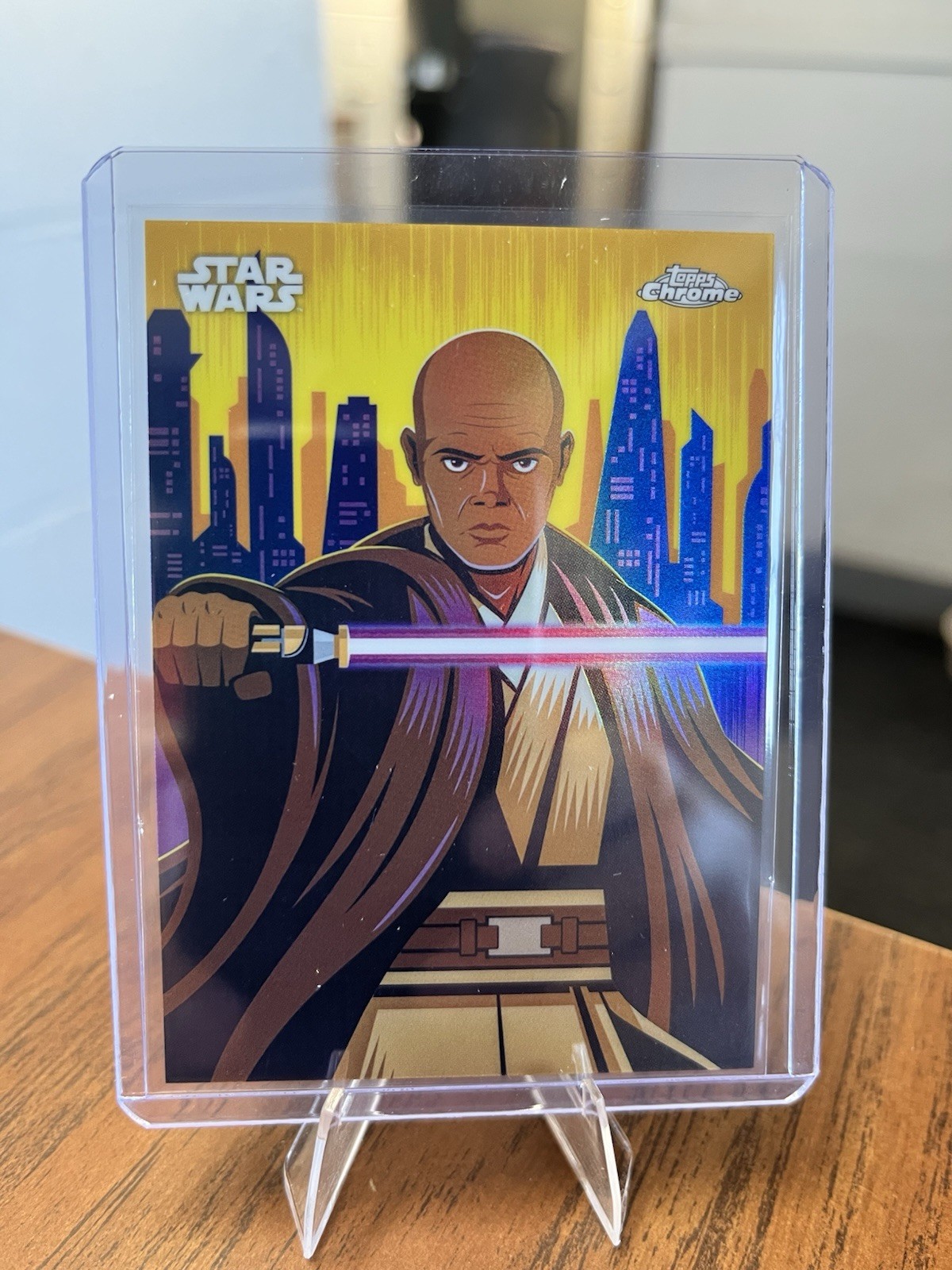 2026 Topps Chrome Star Wars Mace Windu Kyber Light #KL-25 Case Hit SSP