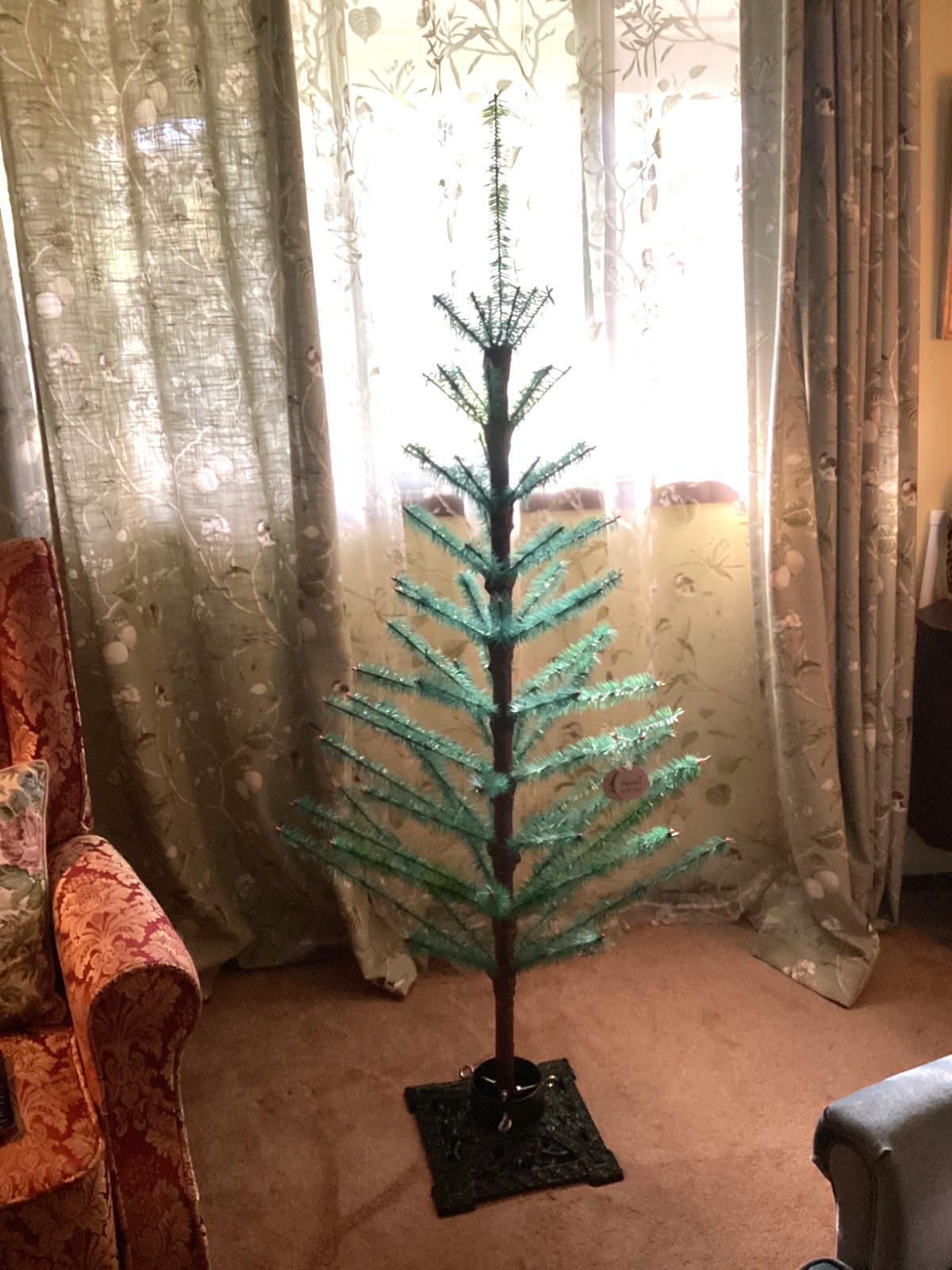 Authentic 5 ft German Goose Feather Christmas Tree 10 Tier Green Spiral😺We Make
