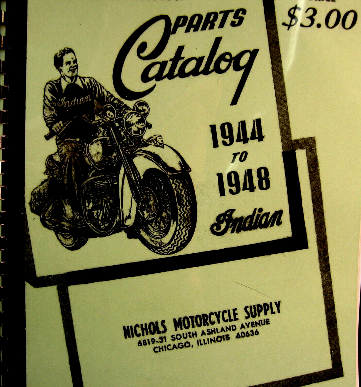 Indian 1944-1948  Parts Catalog  All Models With Supplement 154 Illustrated  PGS