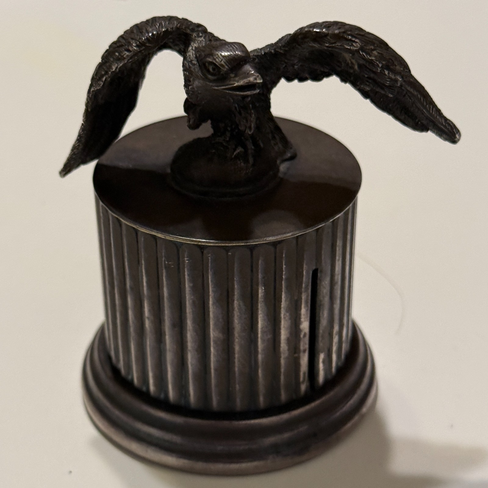 Vintage Reed & Barton 368 Eagle Postage Stamp Roll Dispenser Metal Desk Holder