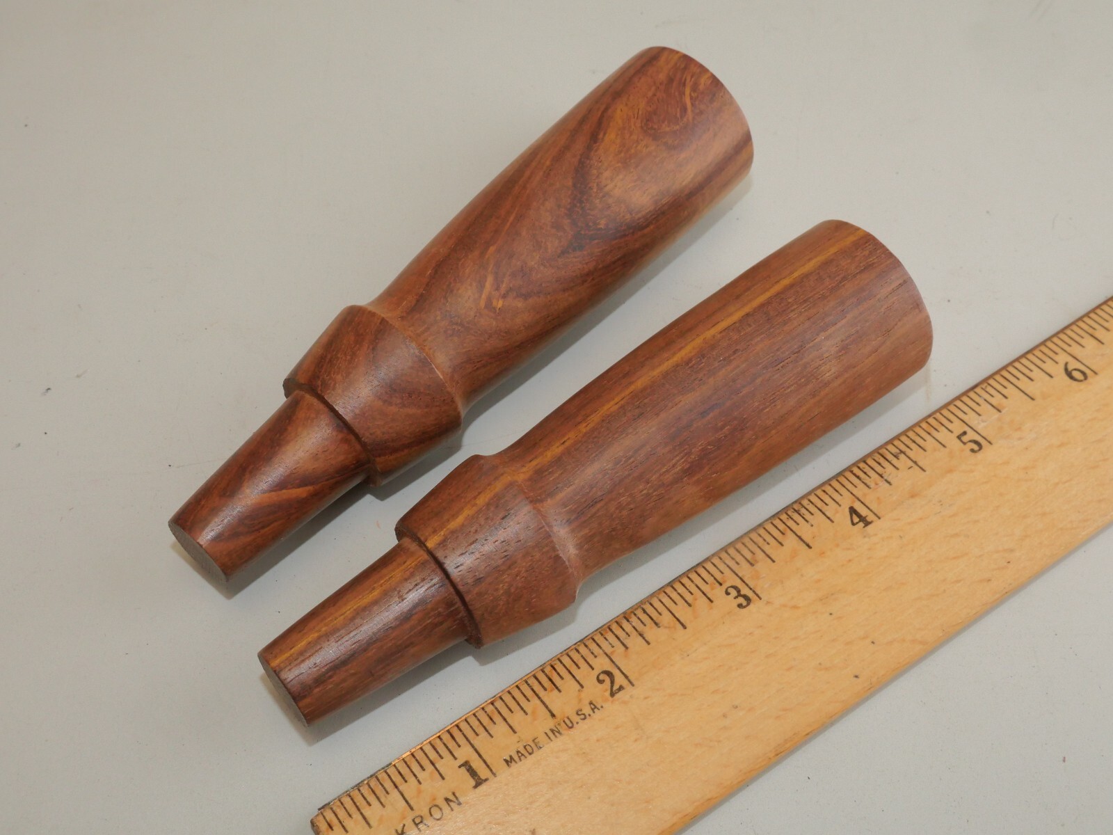 Pair of New Rosewood Socket Chisel Handles for Tool Restoration