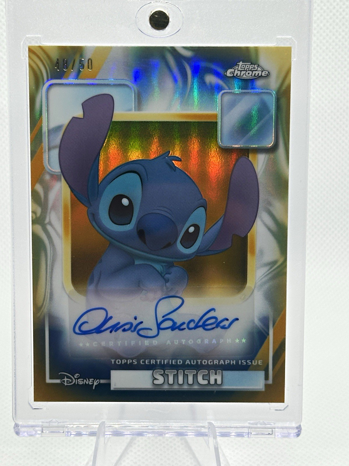 Topps 2026 Disney Chrome Stitch AA-CS Chris Sanders Hard Signed Auto /50