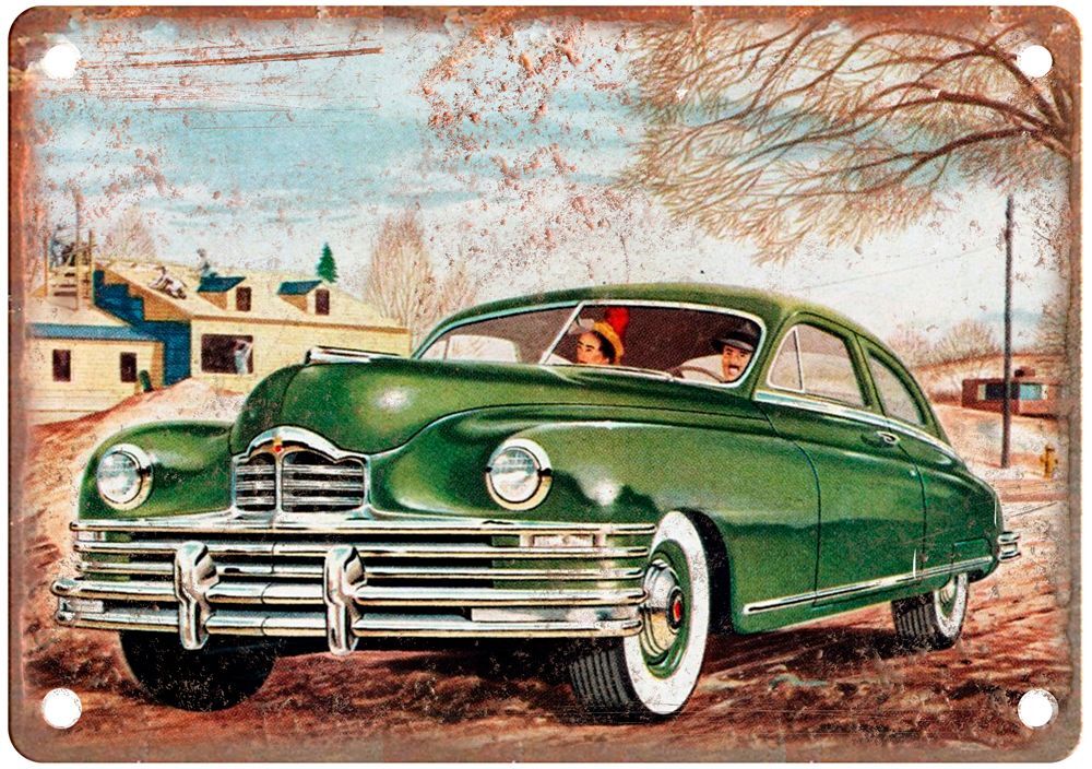 1949 Packard Vintage Automobile Ad Retro Look Reproduction Metal Sign A3364