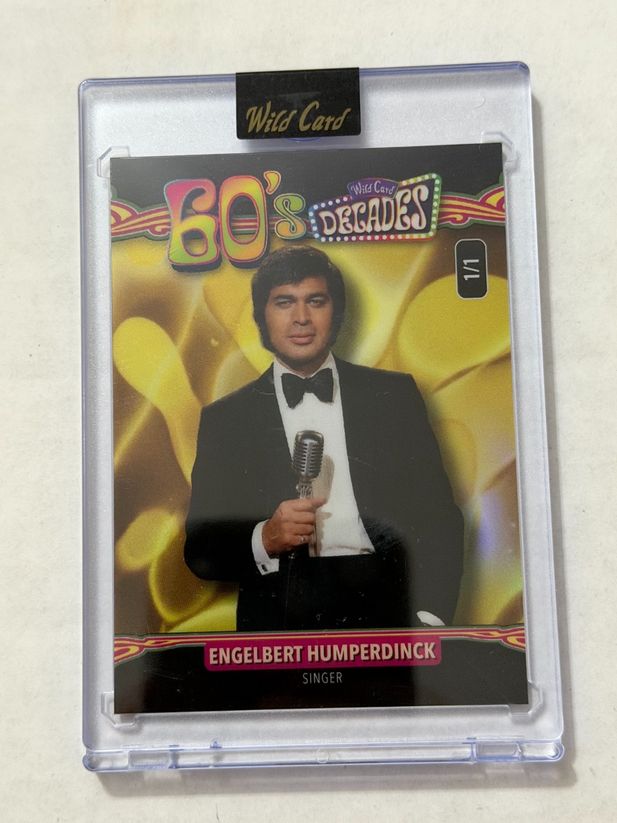 2026 Wild Card Engelbert Humperdinck 1/1 Yellow Lava 60\'s Decades Encased