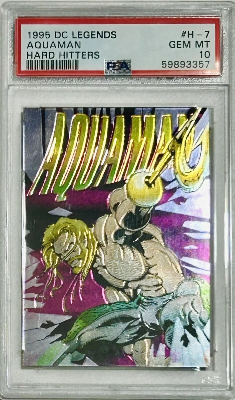 1995 SkyBox DC Legends Hard Hitters AquaMan #H-7 PSA 10 Gem Mint - LOW POP