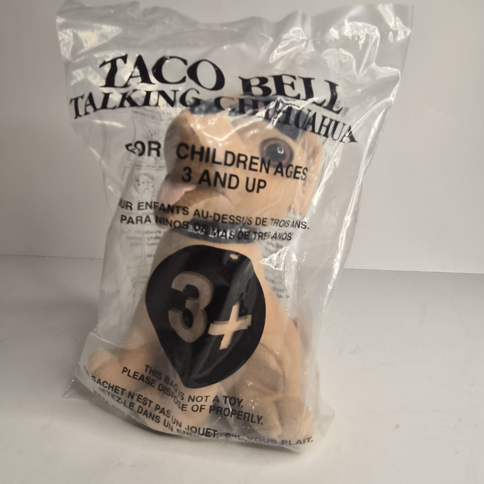 Vintage 1998 Taco Bell Talking Chihuahua Plush Dog Sealed NIP Yo Quiero Applause