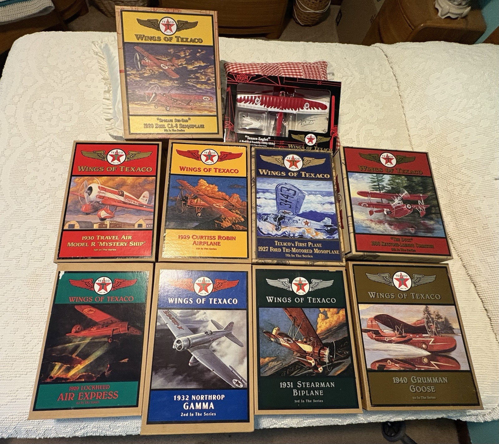 Ertl Wings of Texaco Die Cast Plane Coin Banks Models Lot Set 1-10 Unopened NIB