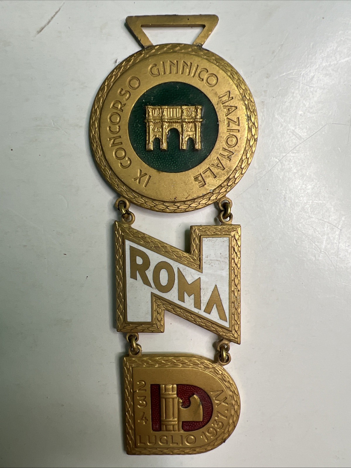 ROMA IX° CONCORSO GINNICO NAZIONALE A.XV° 1937 Italian Medal Award