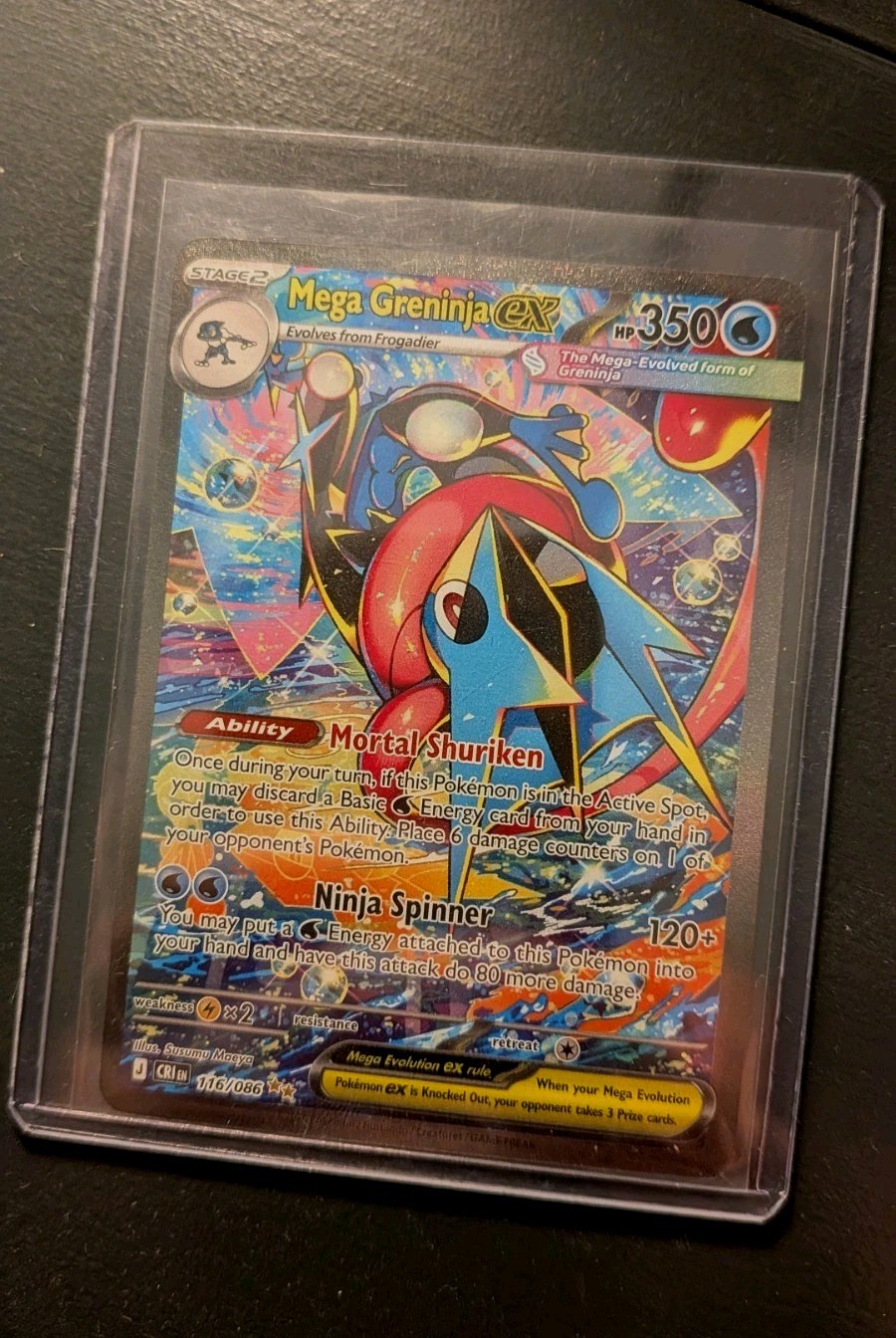 Mega Greninja EX 116/086 SIR Pokémon Card - Chaos Rising Rare Chase - Full Art