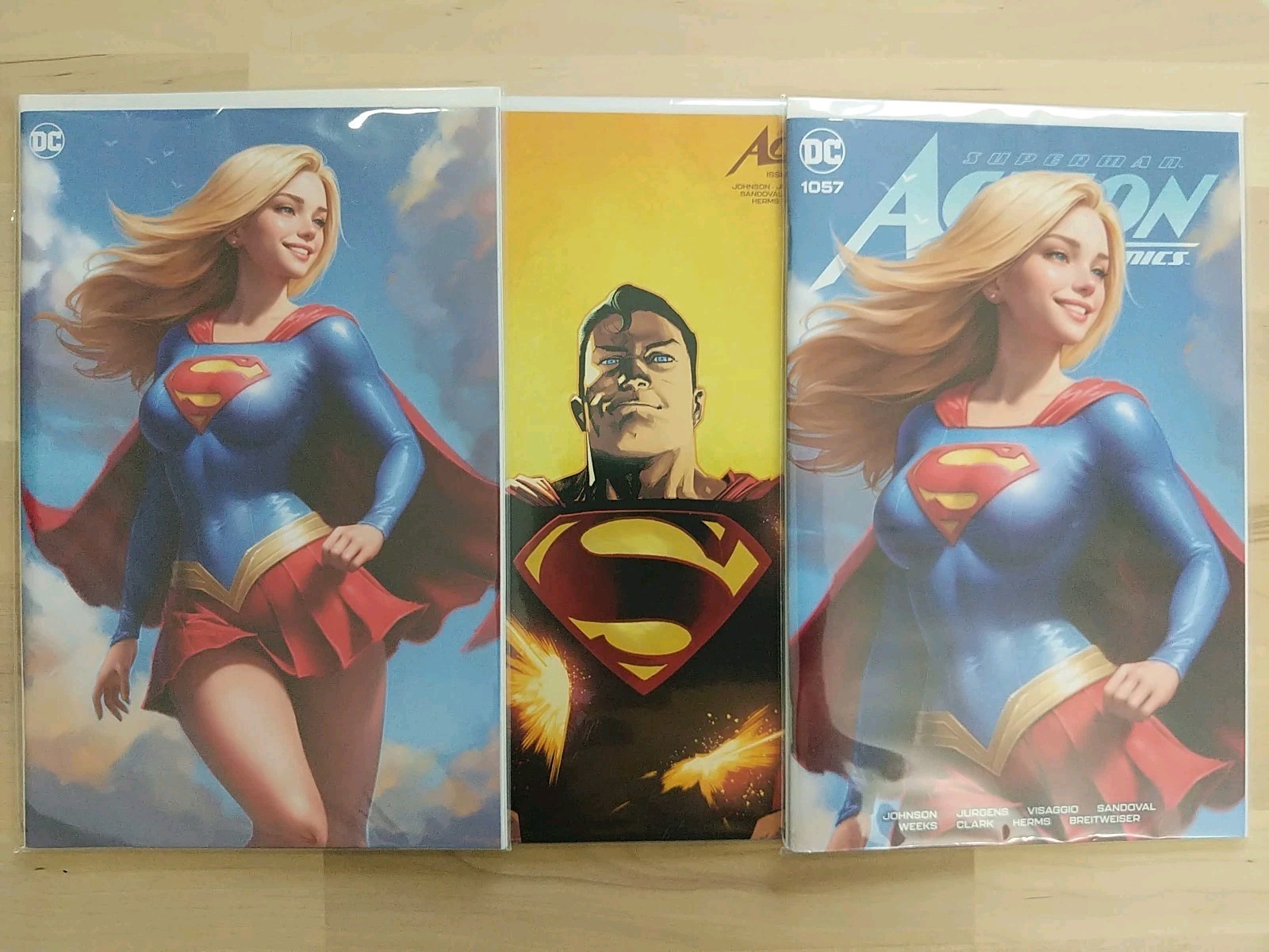 ACTION COMICS #1057 WILL JACK SUPERGIRL FULL BODY VIRGIN VARIANT A, B + 1:25 SET ACTION COMICS #1057 WILL JACK SUPERGIRL FULL BODY VIRGIN VARIANT A, B + 1:25 SET