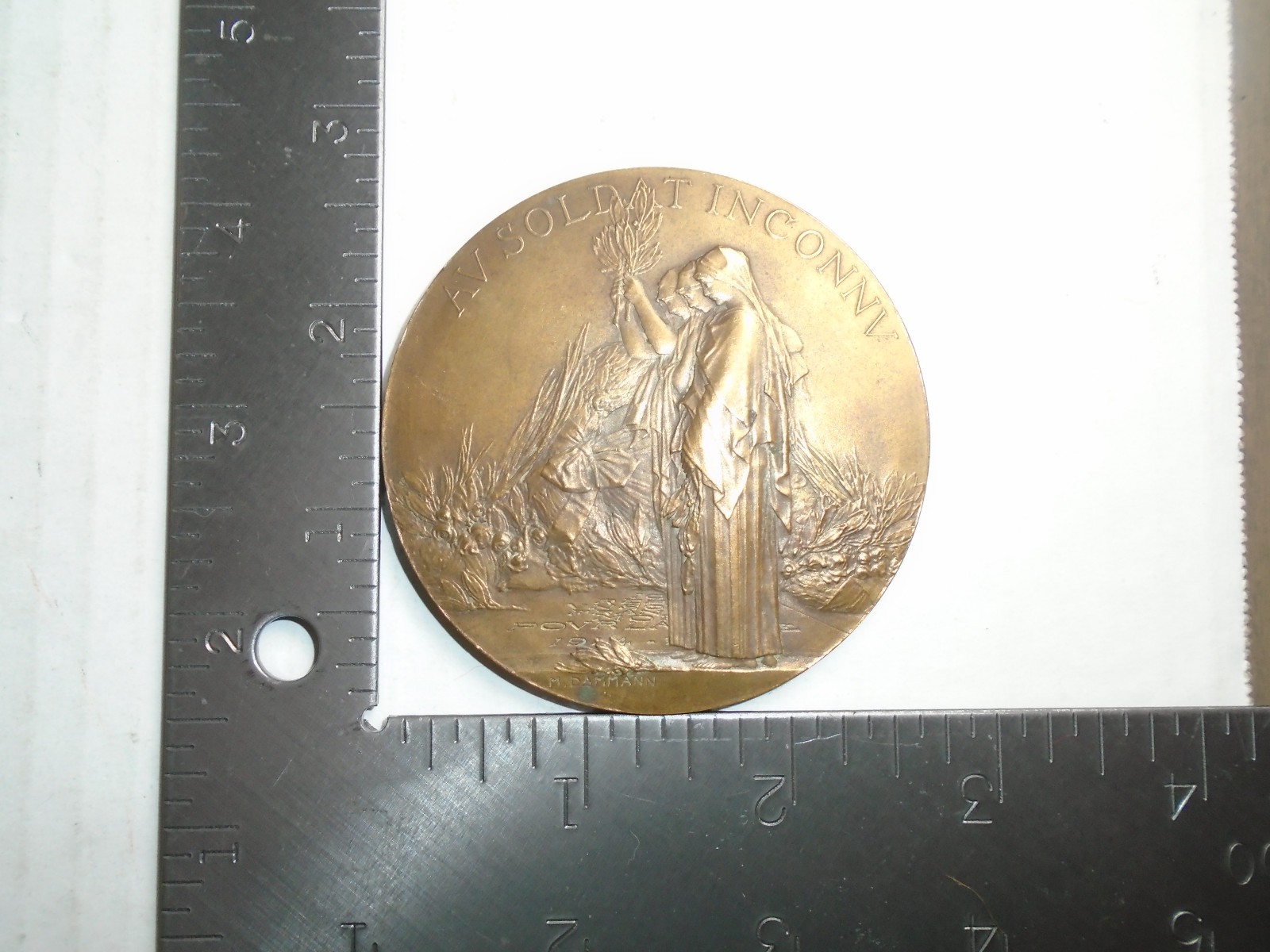 Trischler Estate-WWI Paul Dammann 1923 France To the Unknown Soldier Medal
