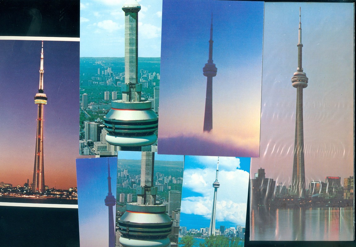 CN TOWER - 4 POSTCARDS & 3 MINIS