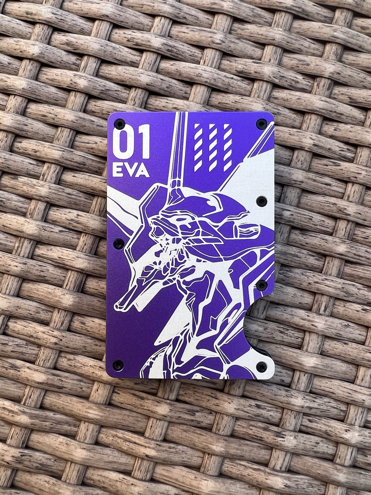 Evangelion Unit-01 Metal minimalist wallet card case