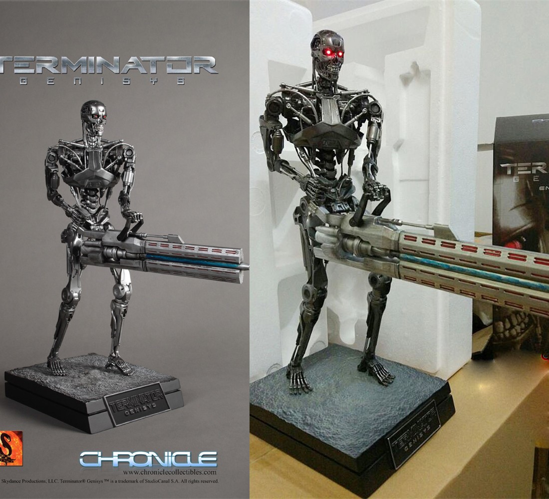 Chronicle Collectibles Terminator T-800 1/4th Scale Full Body Statue New Stock