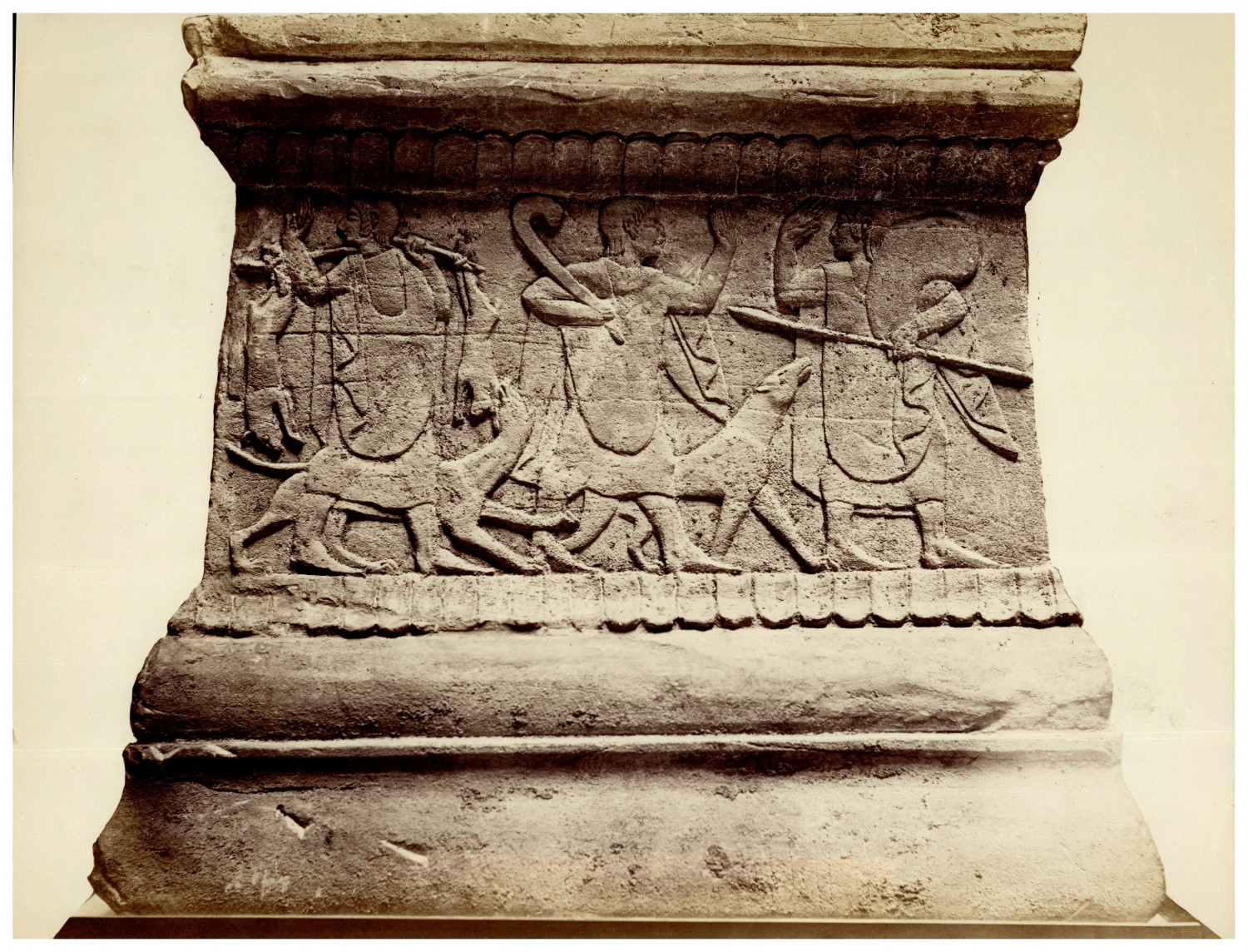 William Axon Mansell, British Museum, Ragstone Cist with Reliefs from Chiusi wine