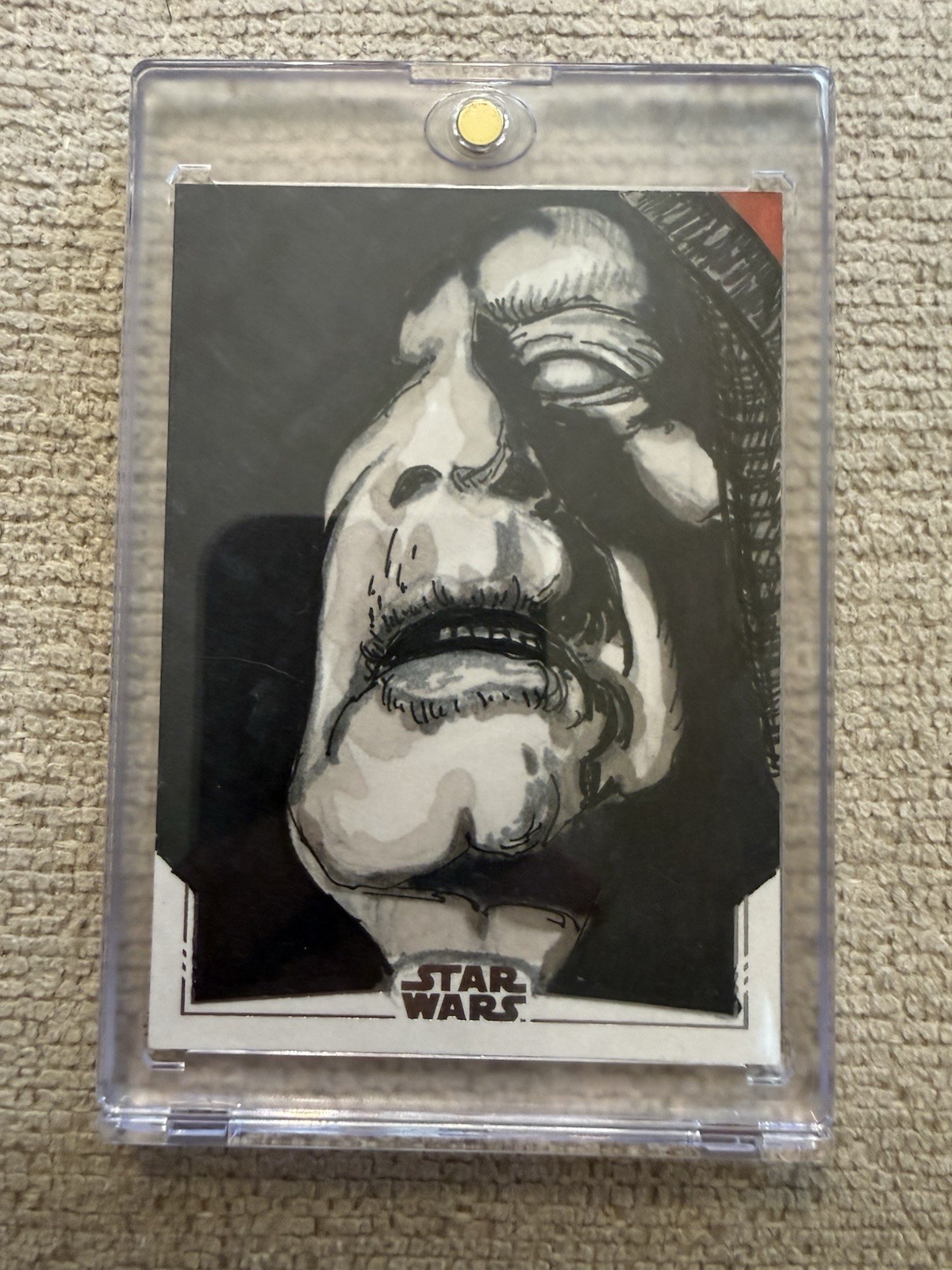 Topps Star Wars 2025 Silver Foil Emperor Palpatine 1/1 Sketch By Chris Thorne
