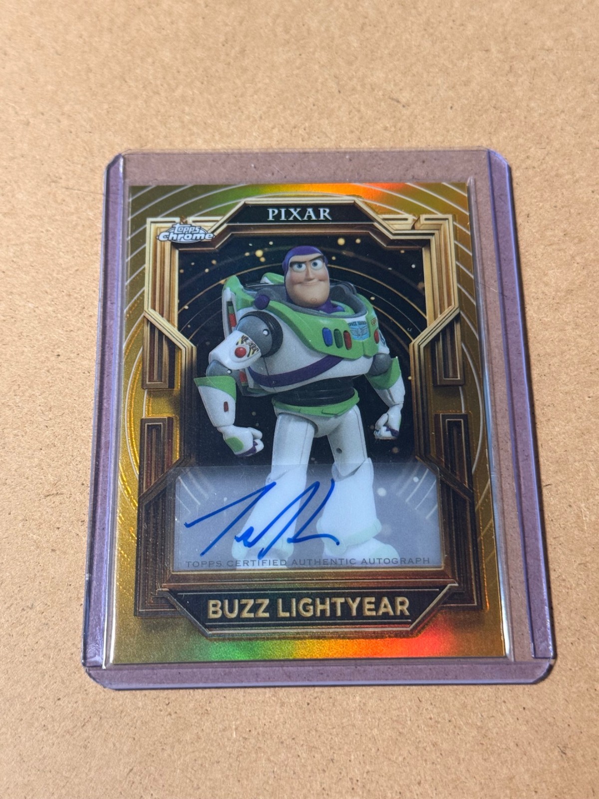 2025 Topps Pixar Gold AA-TA Tim Allen Buzz Lightyear Gilded Autograph Auto