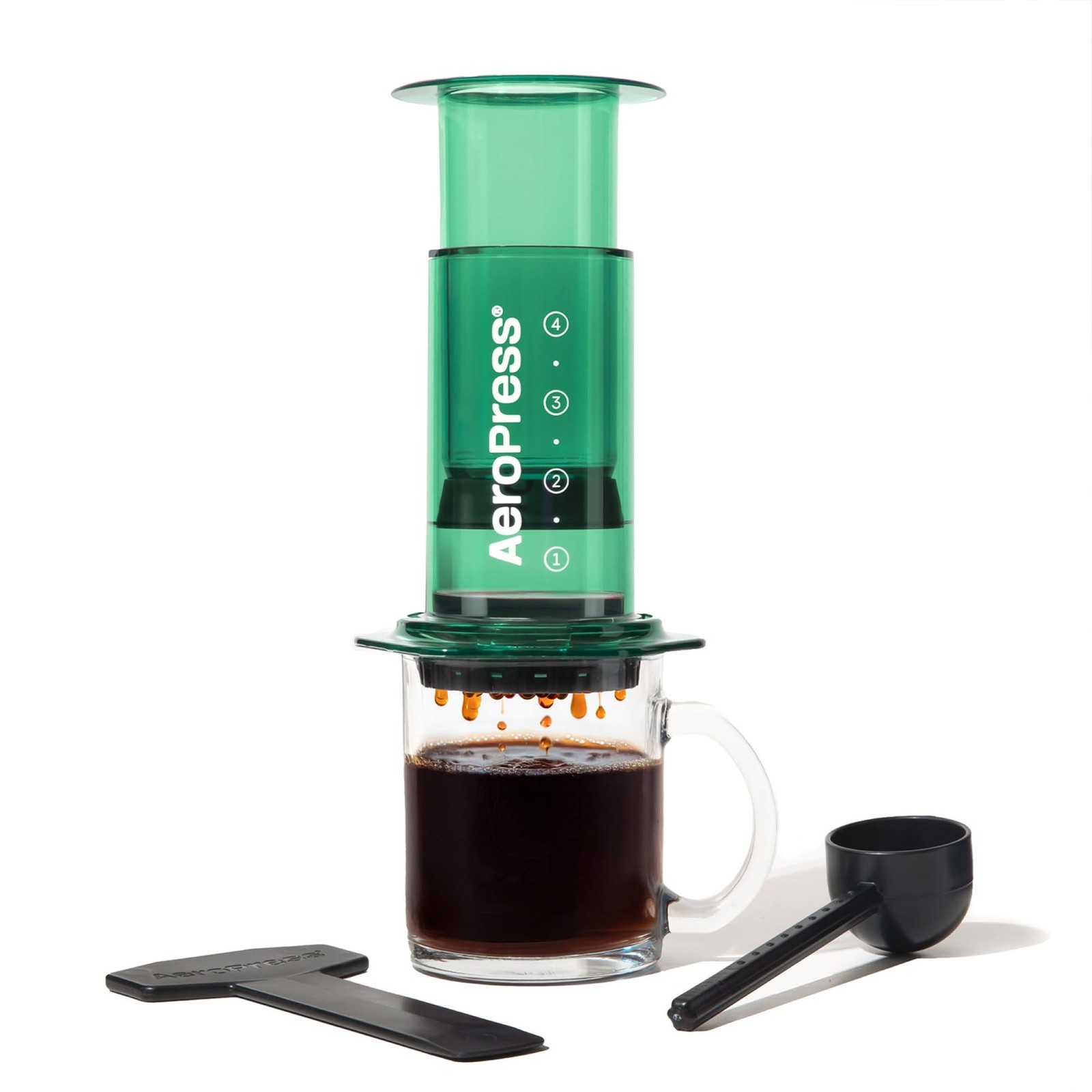 Aeropress Green Coffee Maker With Filter, French Press, Espresso, Iced Coffee, _