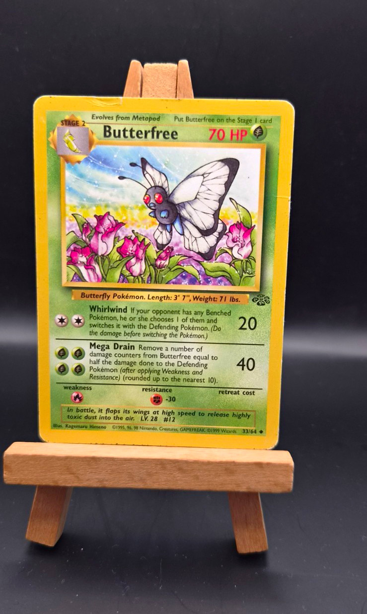 Butterfree pokemon tcg jungle unlimited rare card 33/64 
