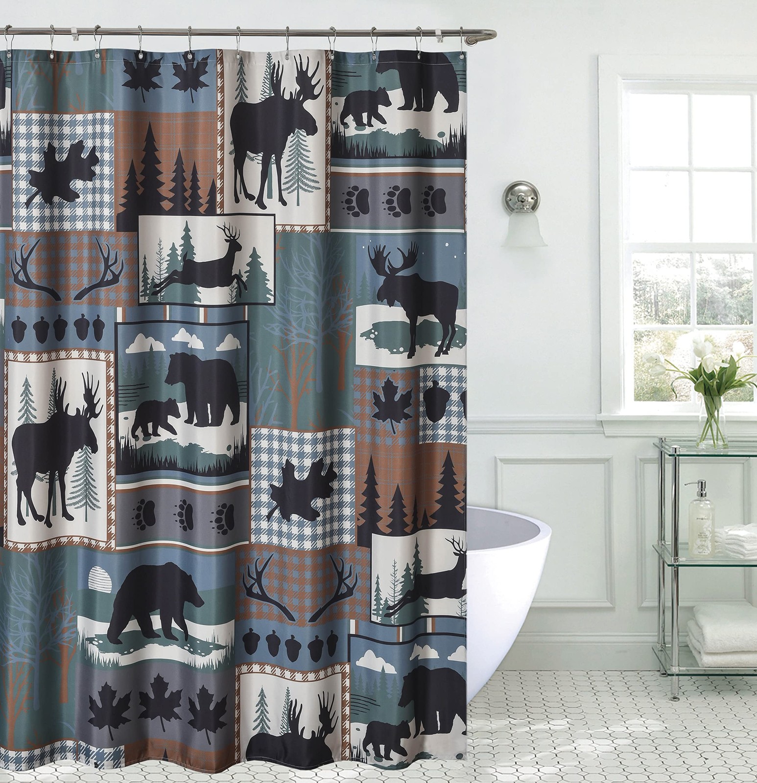 De Leon Woodland Forest Shower Curtain, 72\