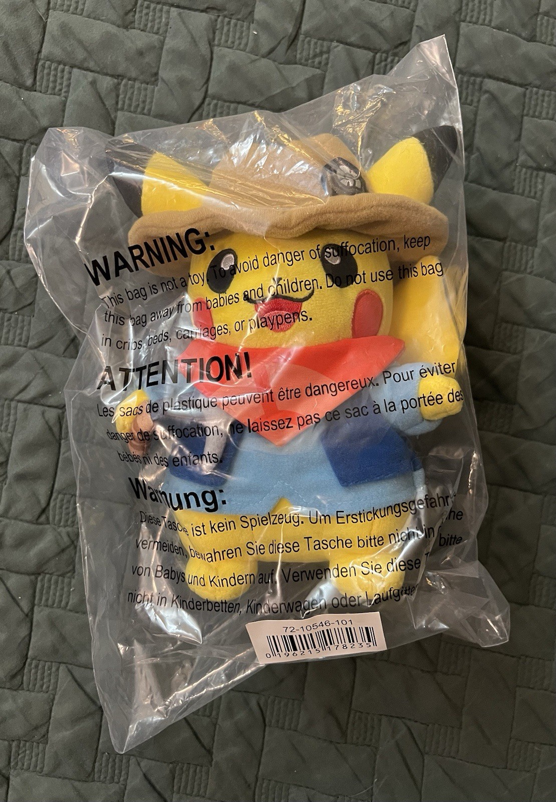 Pokemon Center Fossil Museum Excavator Pikachu Plush 8.25” In Hand Exclusive