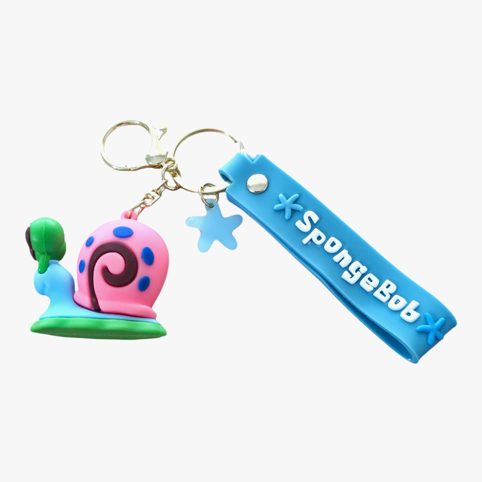 Gary the Snail SpongeBob Rubber Keychain/Bag Charm/Backpack Clip New 