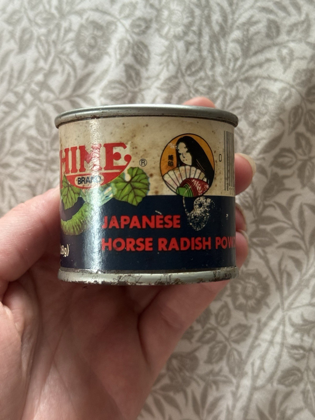 Rare Vintage 1970s Hime Brand Japanese Horseradish Powder Spice Tin