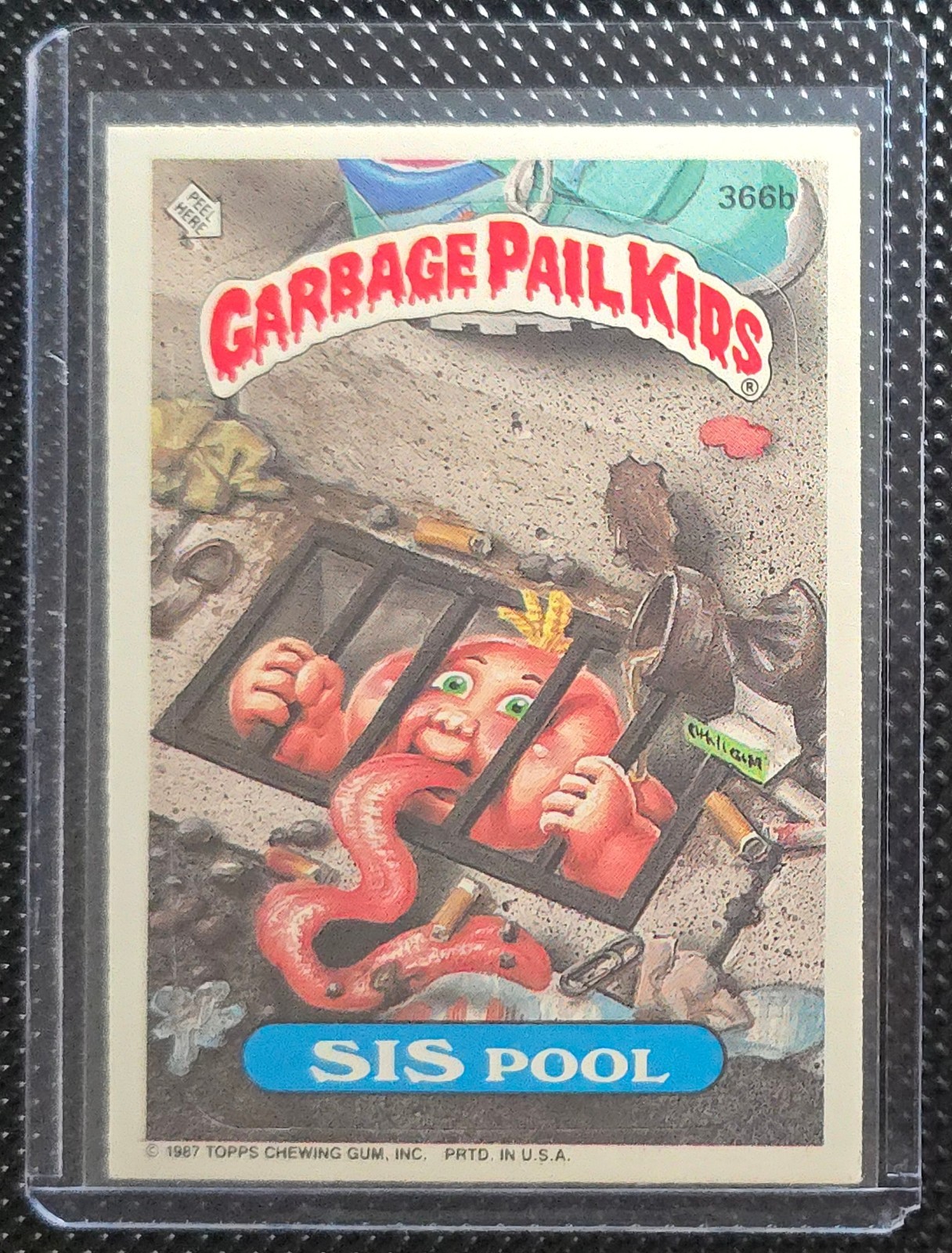 1987 Garbage Pail Kids Sis Pool 366b Series 9