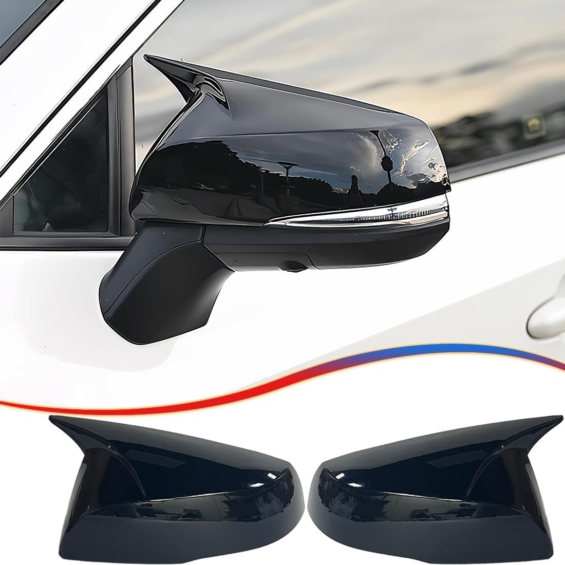 Side Rear View Mirror Cover for Toyota RAV4 2019-2025（NOT for LE, Hybrid LE）....